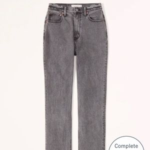 Ultra High Rise Ankle Straight Jean - Black distressed